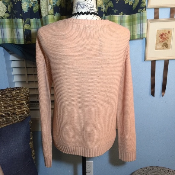 Charlotte Russe lace up v neck knit sweater - Picture 7 of 9